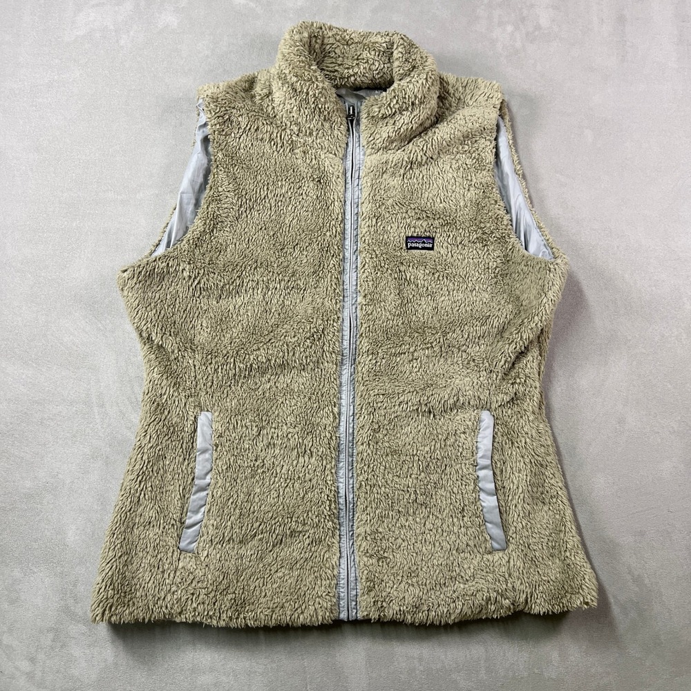 Patagonia Los Gatos Reversible‎ Fleece Vest Womens XL Brown Full Zip Outdoor